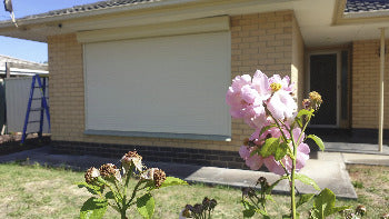 DIY electric roller shutter closed for privacy and insulation