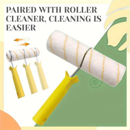 12-Piece Paint Roller Set with Extension Pole, Microfiber Roller Covers, Paint Tray, Metal-Plastic Construction, Roller Frames, Home Painting Supplies for Walls, Ceilings, Doors, and Trim
