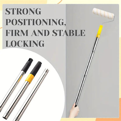 12-Piece Paint Roller Set with Extension Pole, Microfiber Roller Covers, Paint Tray, Metal-Plastic Construction, Roller Frames, Home Painting Supplies for Walls, Ceilings, Doors, and Trim