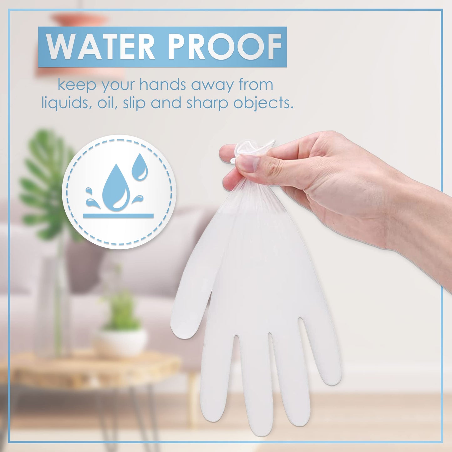 Medicom Vitals Vinyl Disposable Gloves - 100 Pack (Large) - Clear, Latex-Free, Powder-Free, Multipurpose Safety Gloves