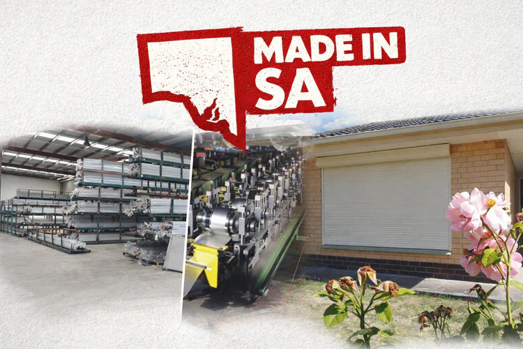 Locally made Adelaide DIY roller shutters in outdoor entertaining area